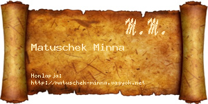 Matuschek Minna névjegykártya